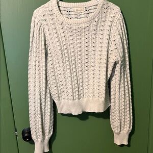 Marled Cream Knit Women's Sweater